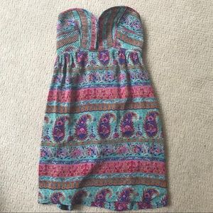 Strapless anthro dress